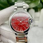 AF Factory Ballon Bleu de Cartier 33MM Red Dial Women Watch